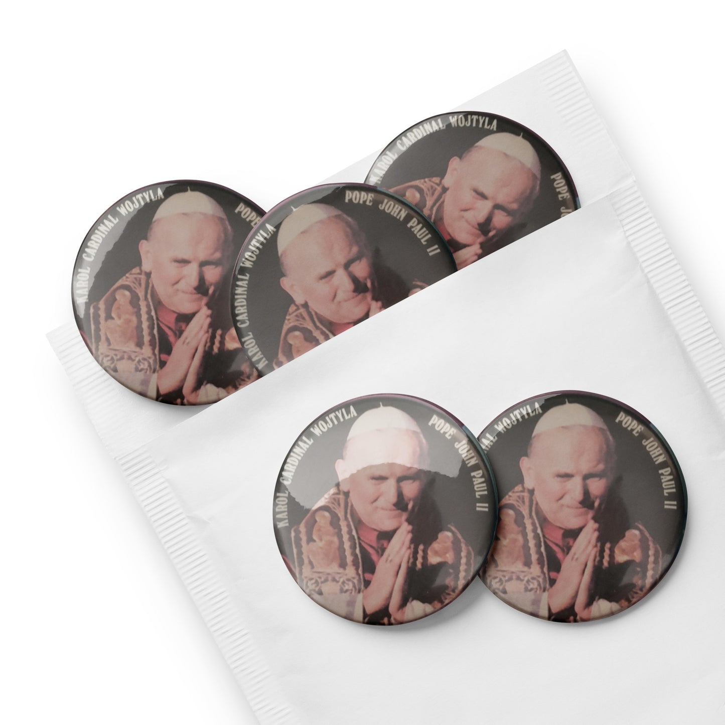 Pope St. John Paul II Buttons 5pk