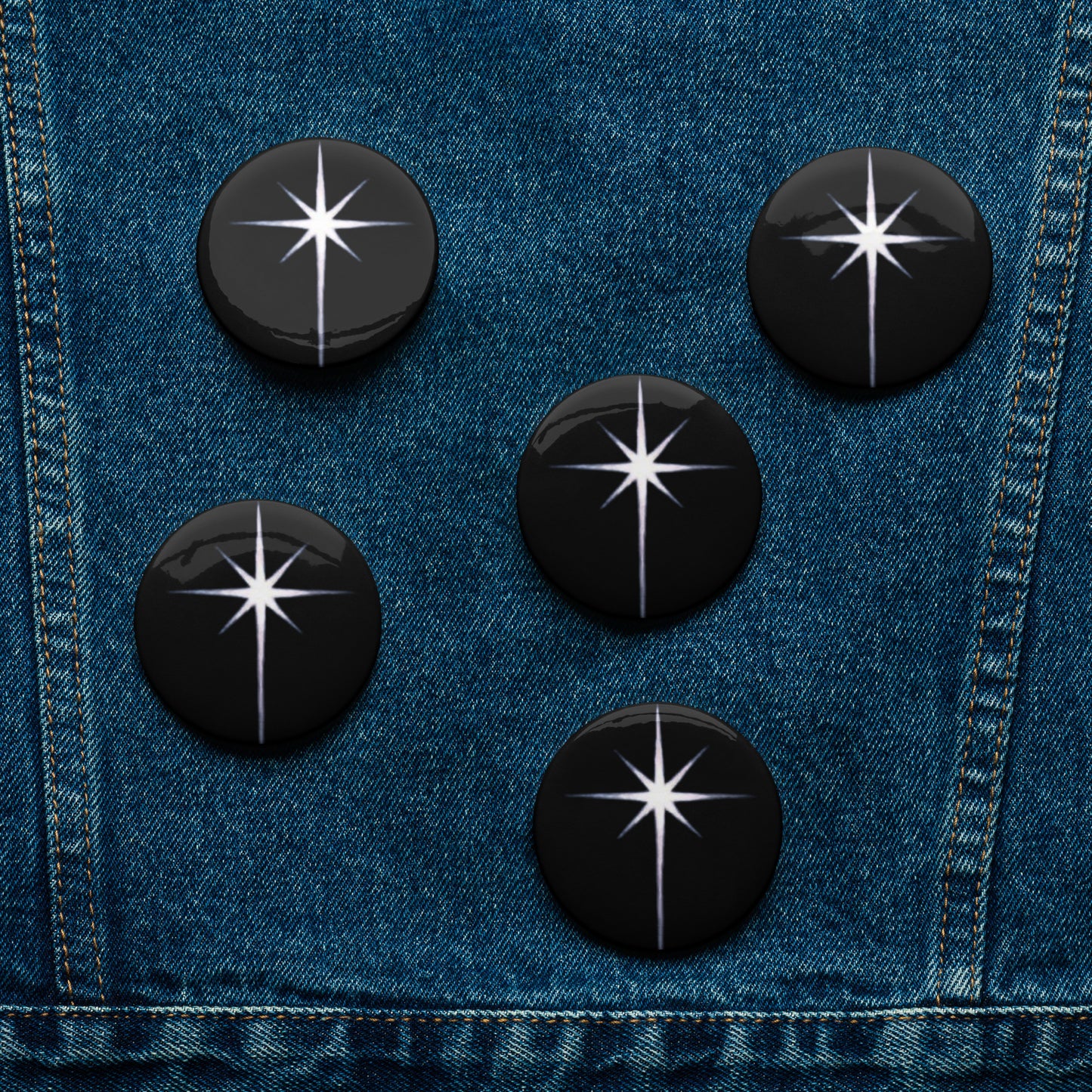 Bethlehem Star Buttons 5pk