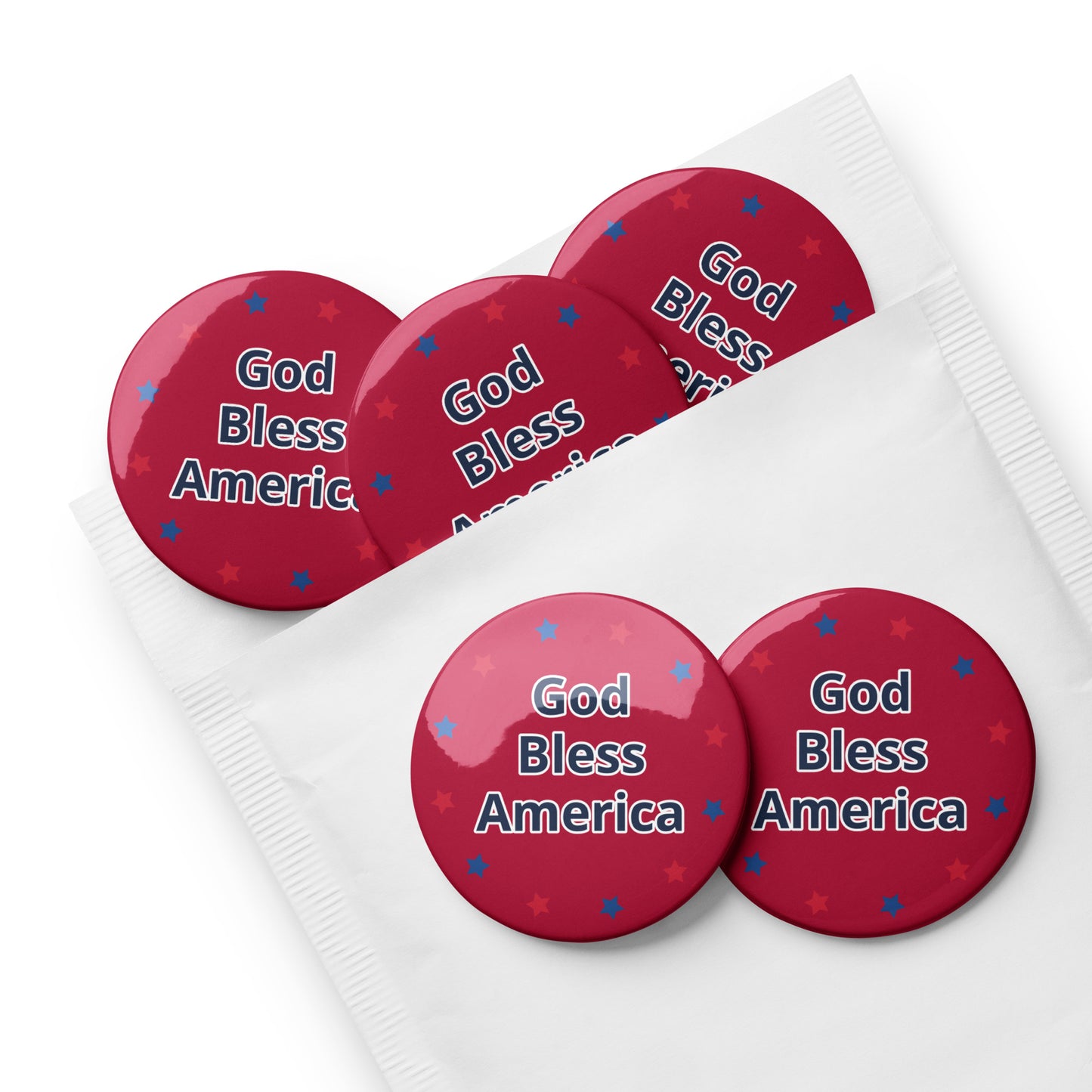 Patriotic Buttons 5pk