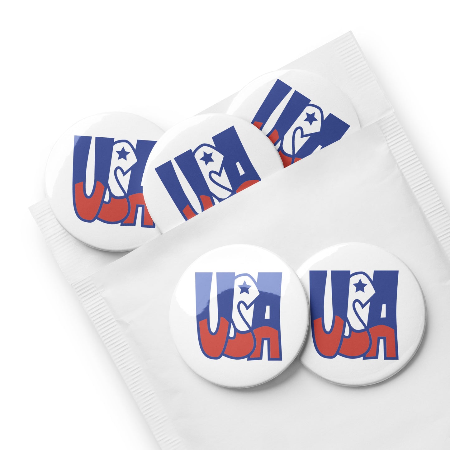 Patriotic Buttons 5pk