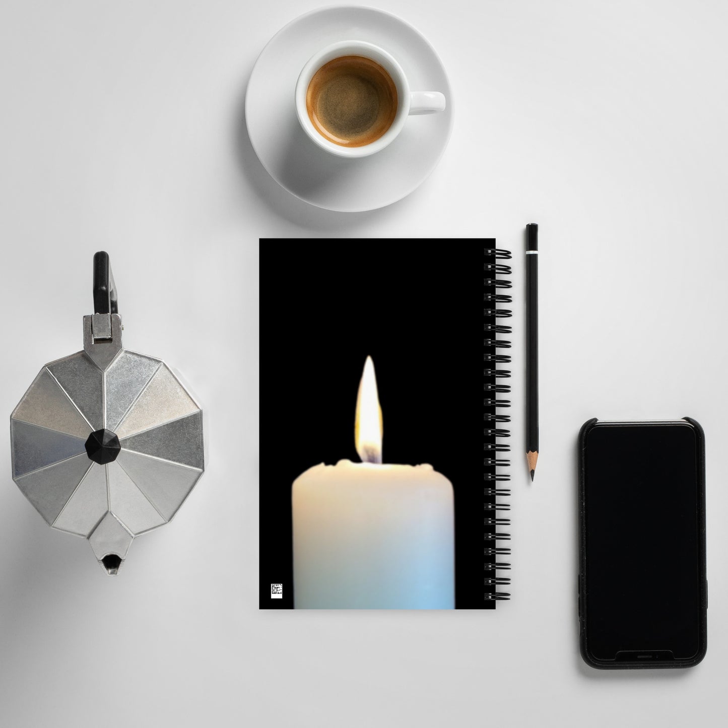 Candle Spiral Notebook