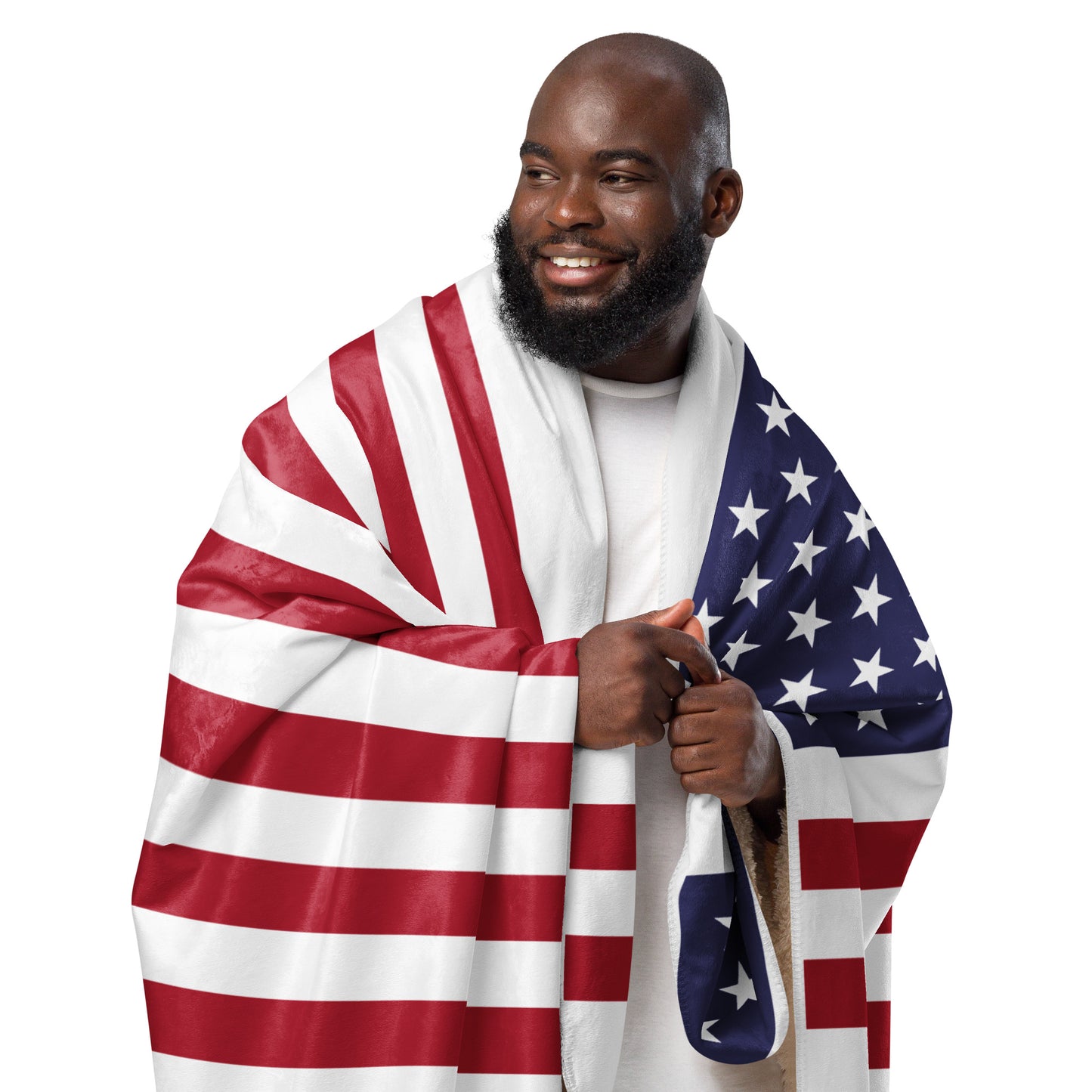 Patriotic Sherpa blanket