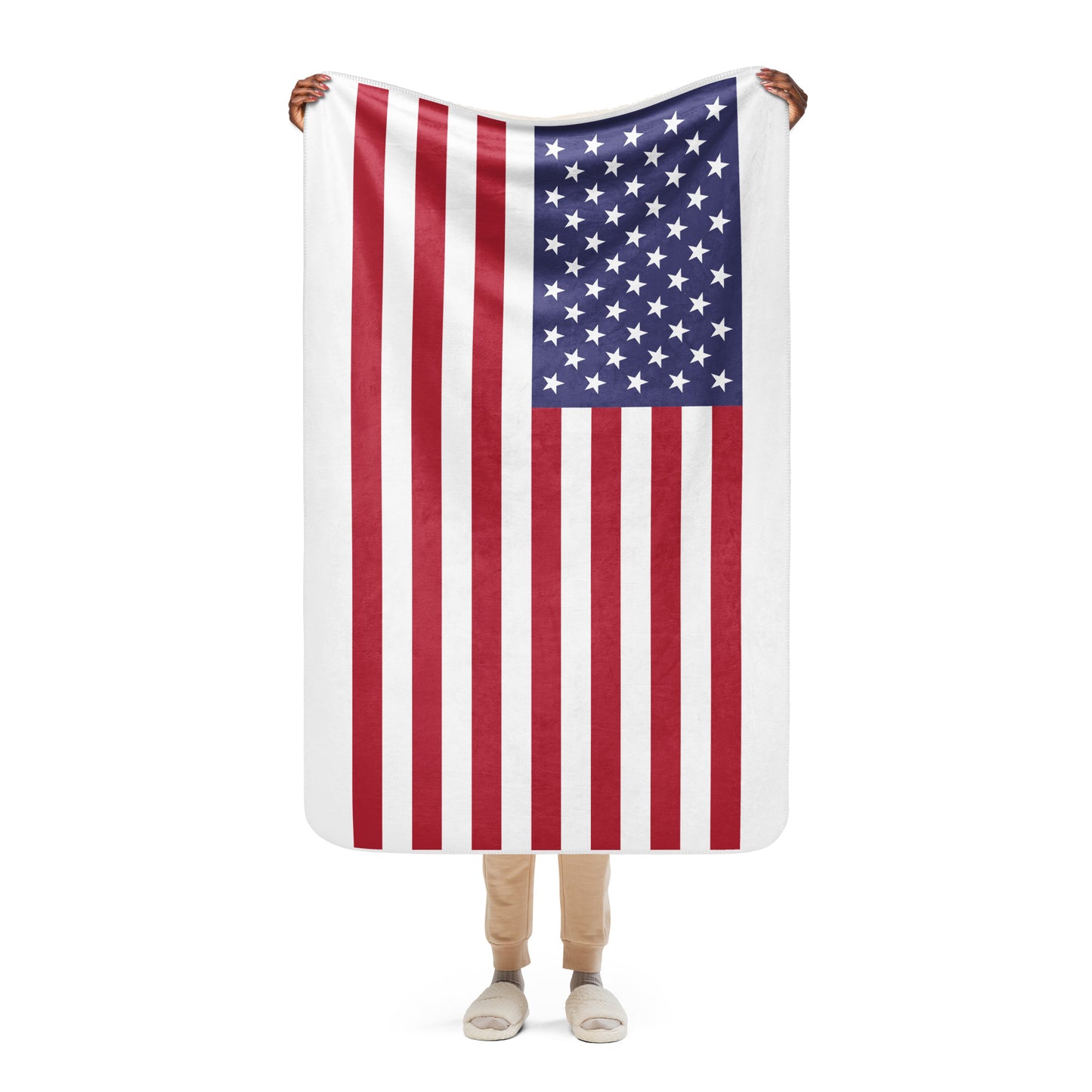 Patriotic Sherpa blanket