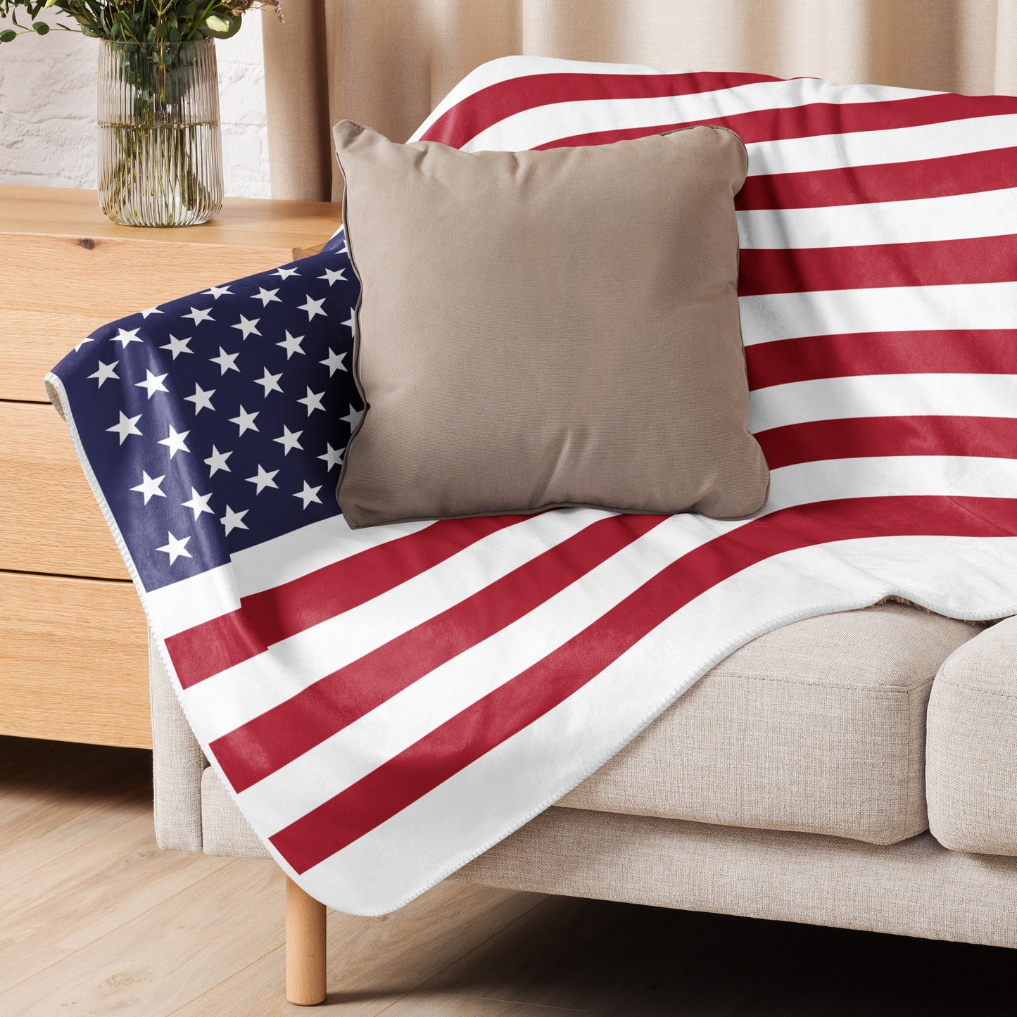 Patriotic Sherpa blanket