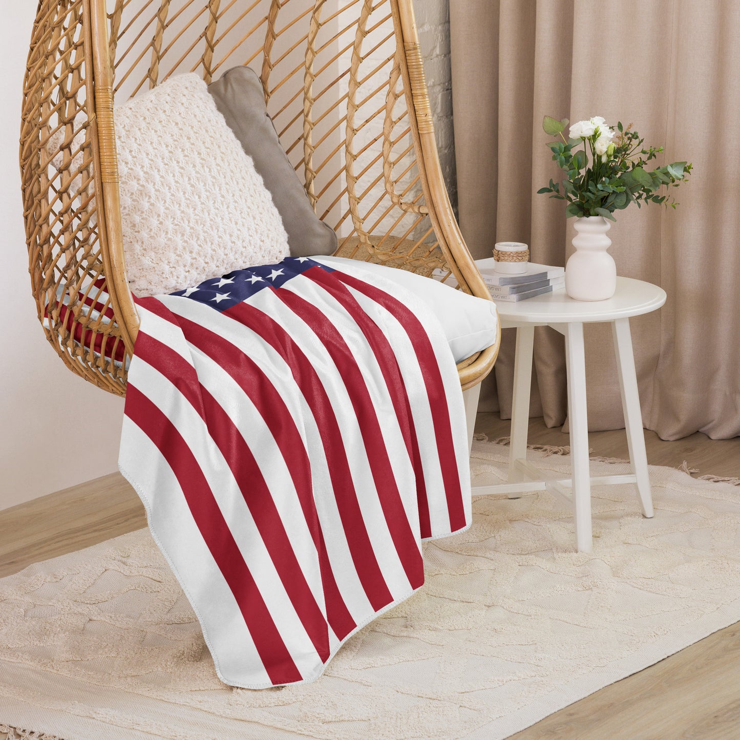 Patriotic Sherpa blanket