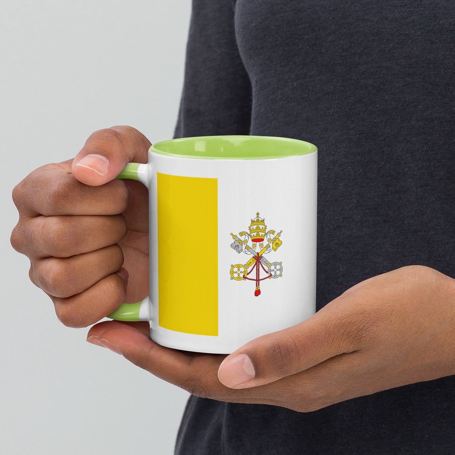 Catholic Flag Mug with Color Inside