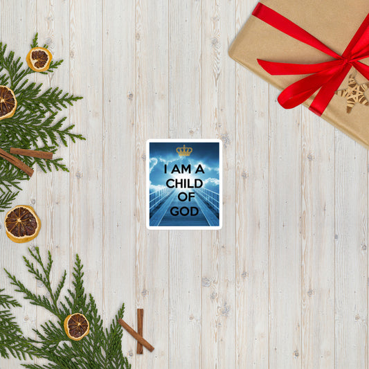 Bubble-Free Child of God Sticker