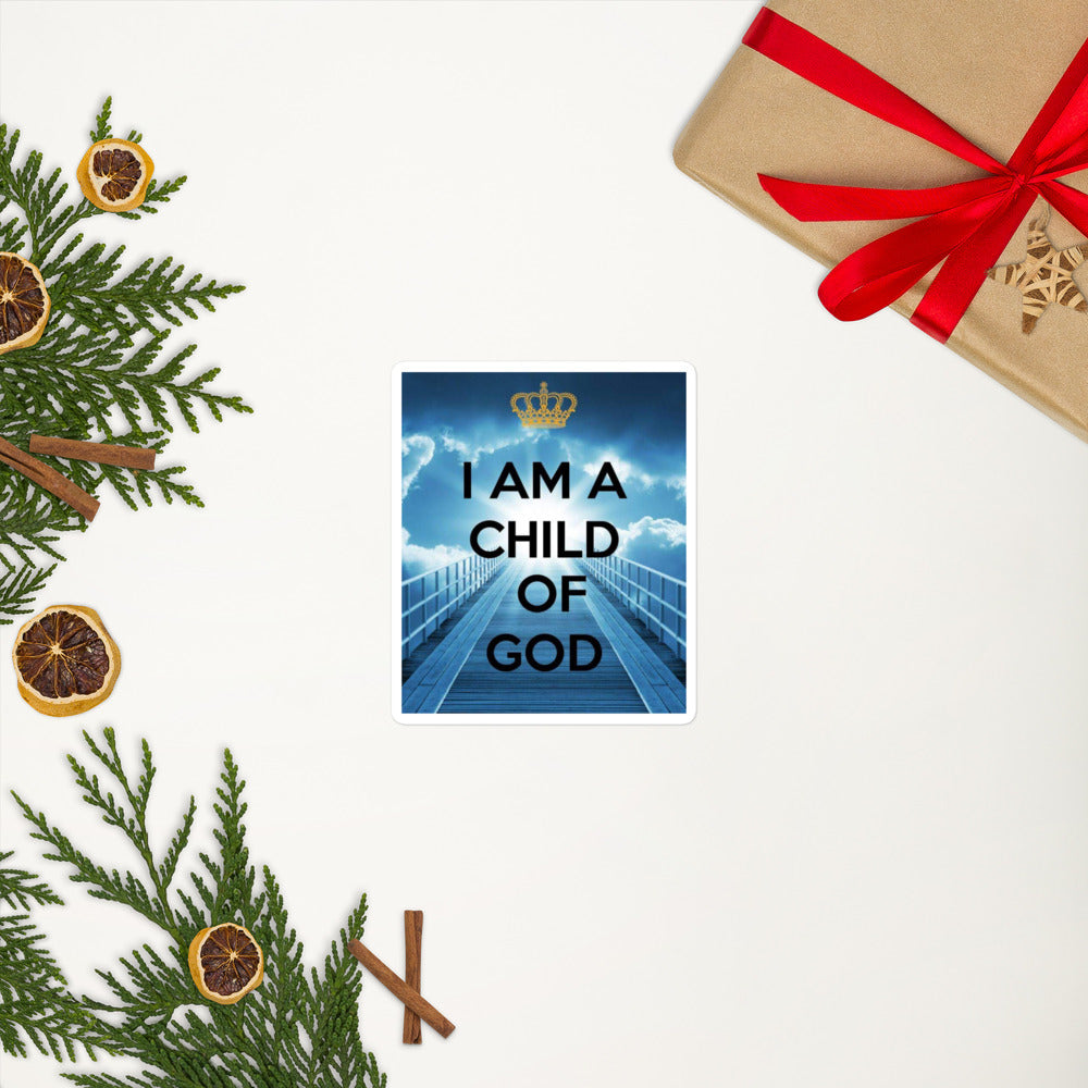 Bubble-Free Child of God Sticker