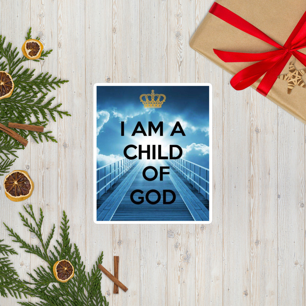 Bubble-Free Child of God Sticker