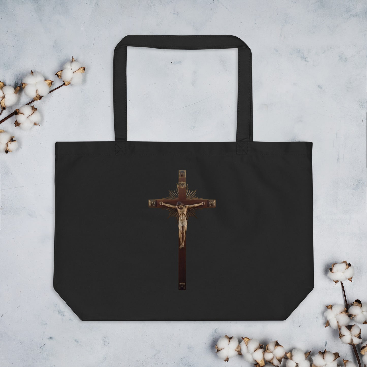 Crucifix Organic Tote Bag
