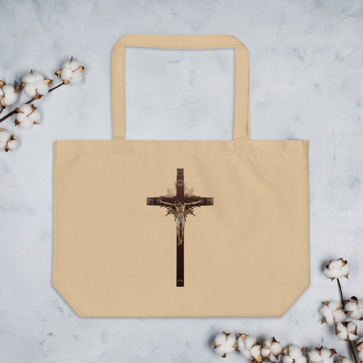 Crucifix Organic Tote Bag