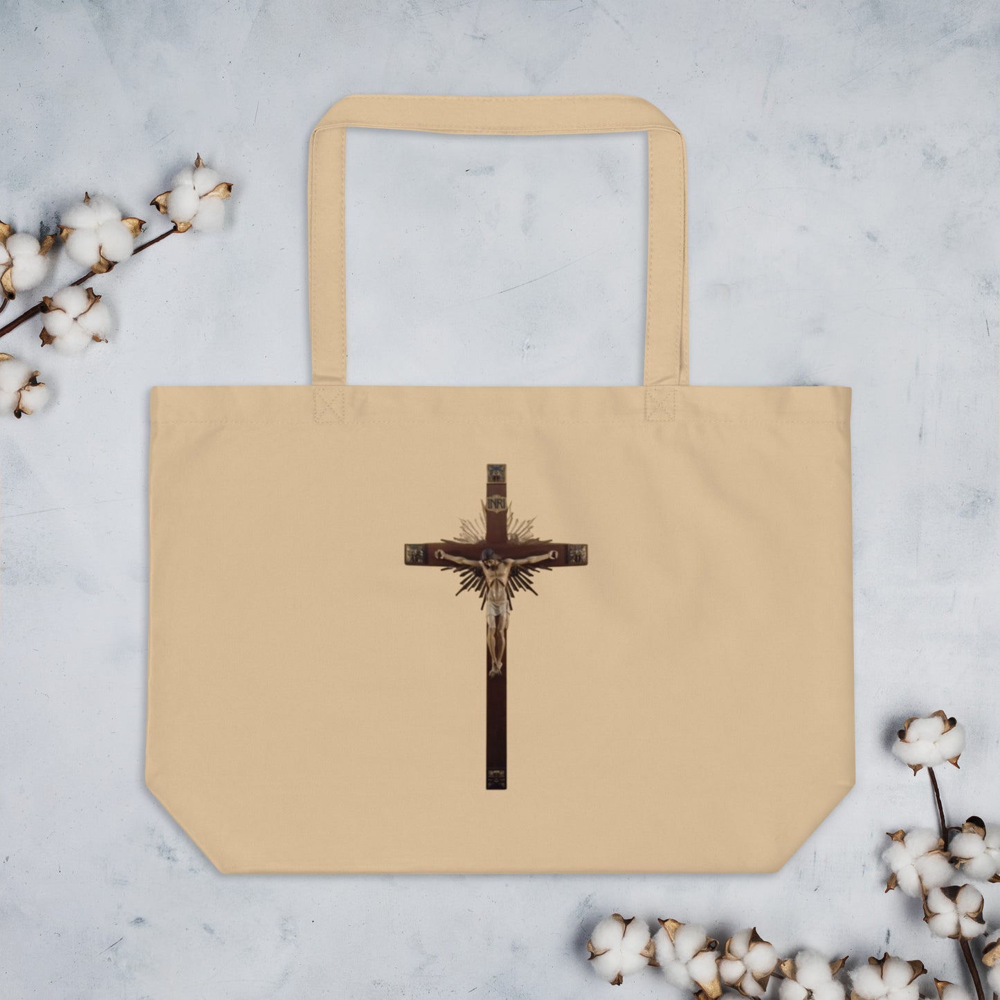 Crucifix Organic Tote Bag