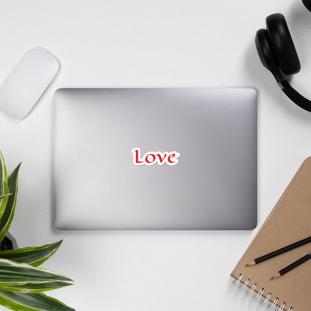Bubble-Free Love Sticker