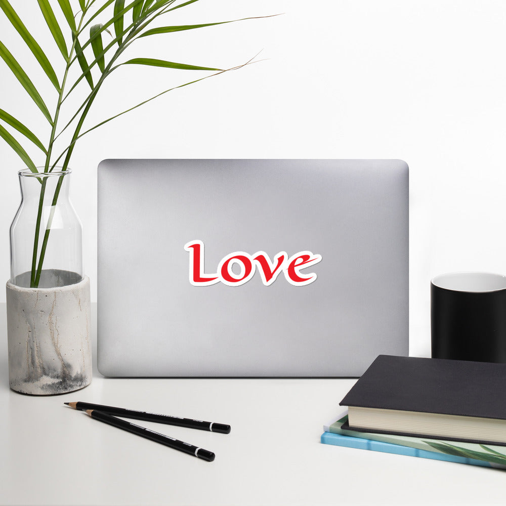 Bubble-Free Love Sticker
