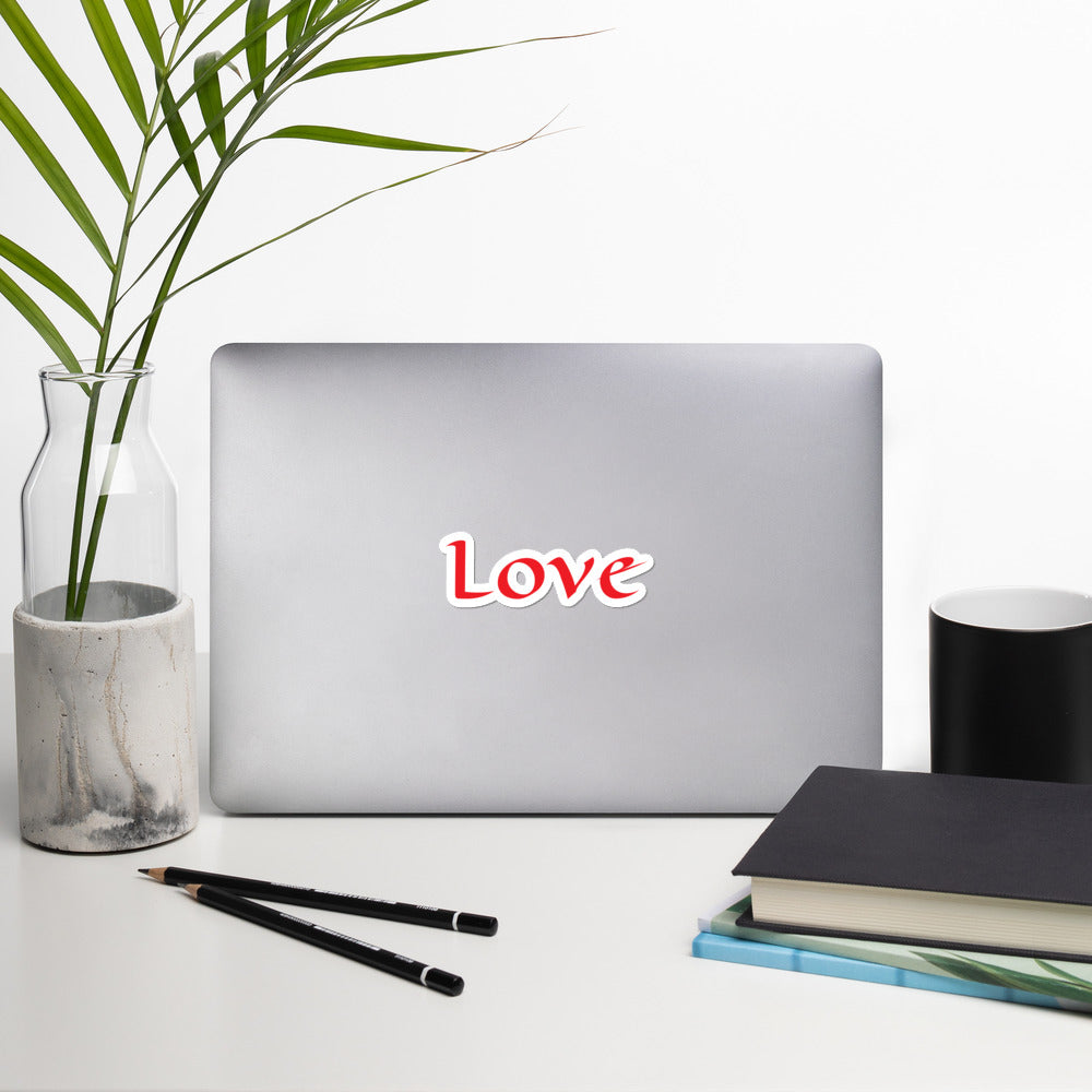 Bubble-Free Love Sticker