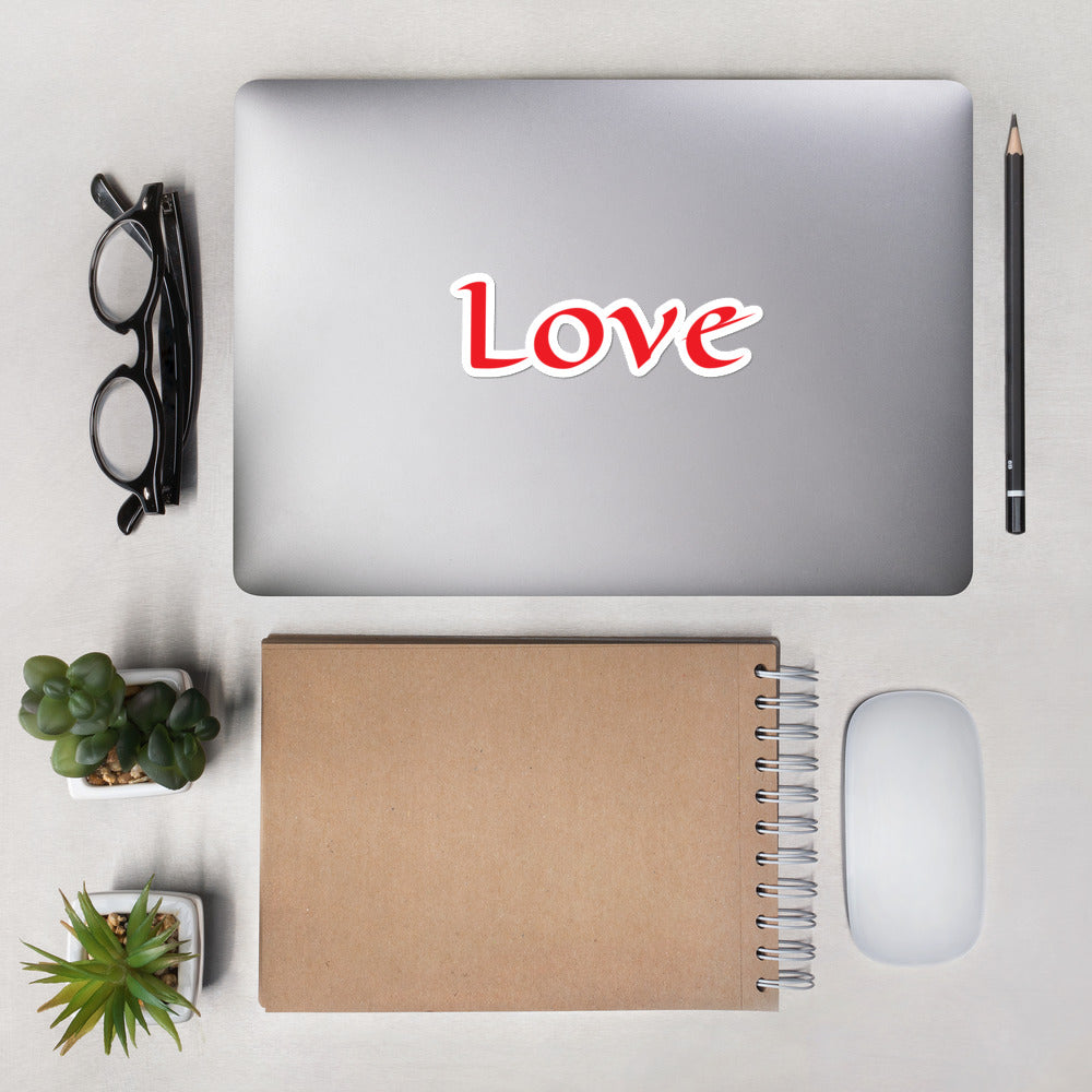 Bubble-Free Love Sticker