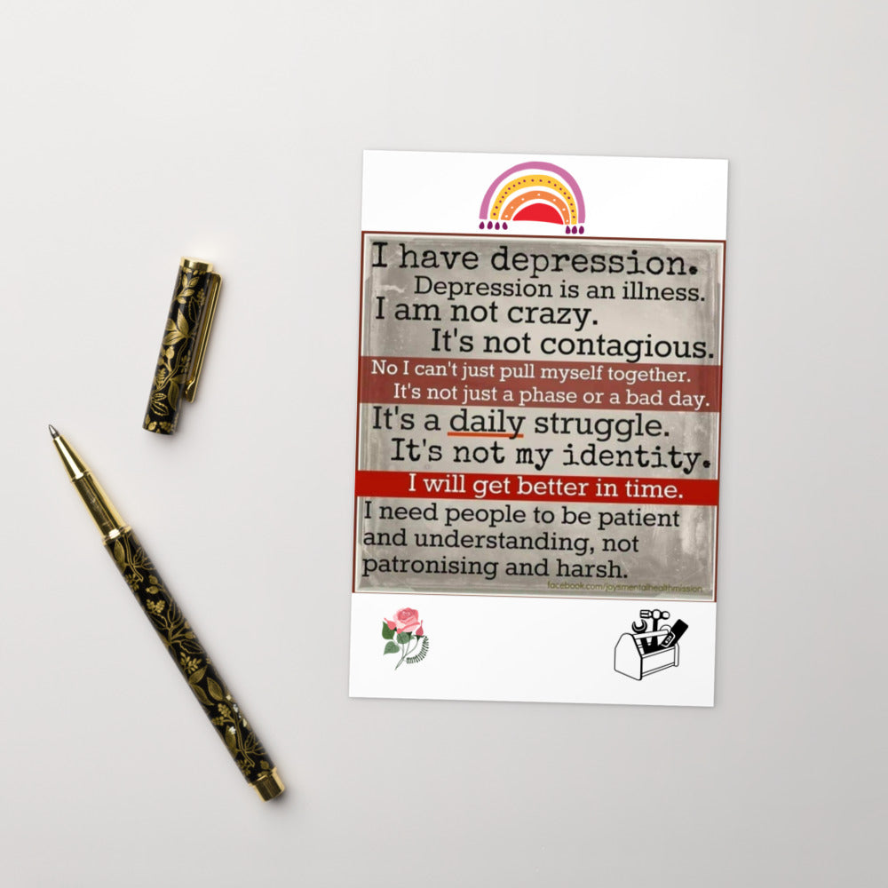 Depression Postcard