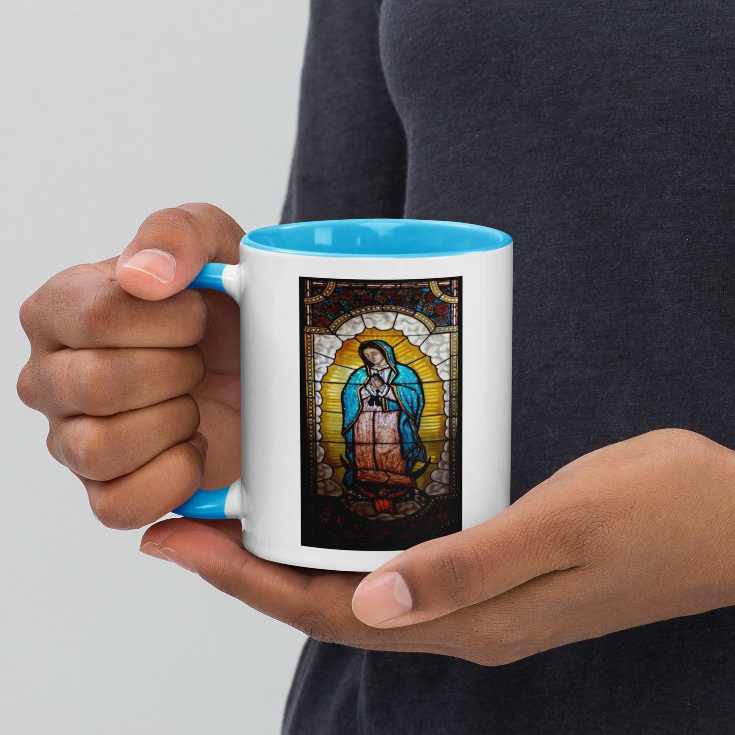 Our Lady of Guadalupe Mug with Color Inside