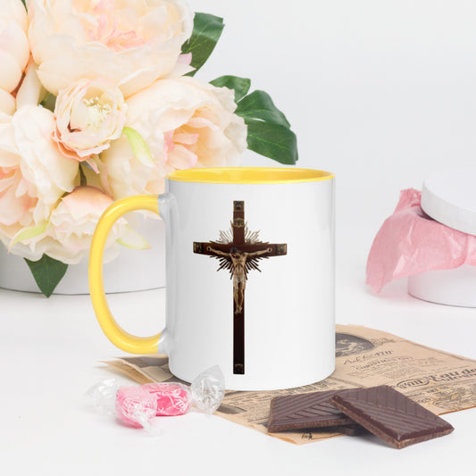 Crucifix Mug with Color Inside