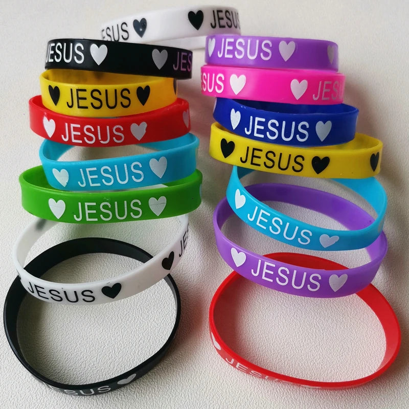 Jesus Silicone Bracelets 20pk