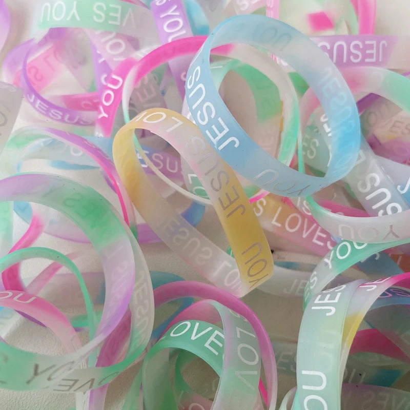 Jesus Silicone Bracelets 20pk