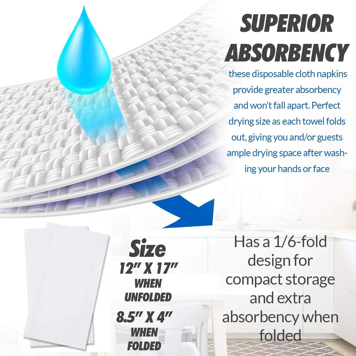 Large Disposable Guest Towels 1000pk