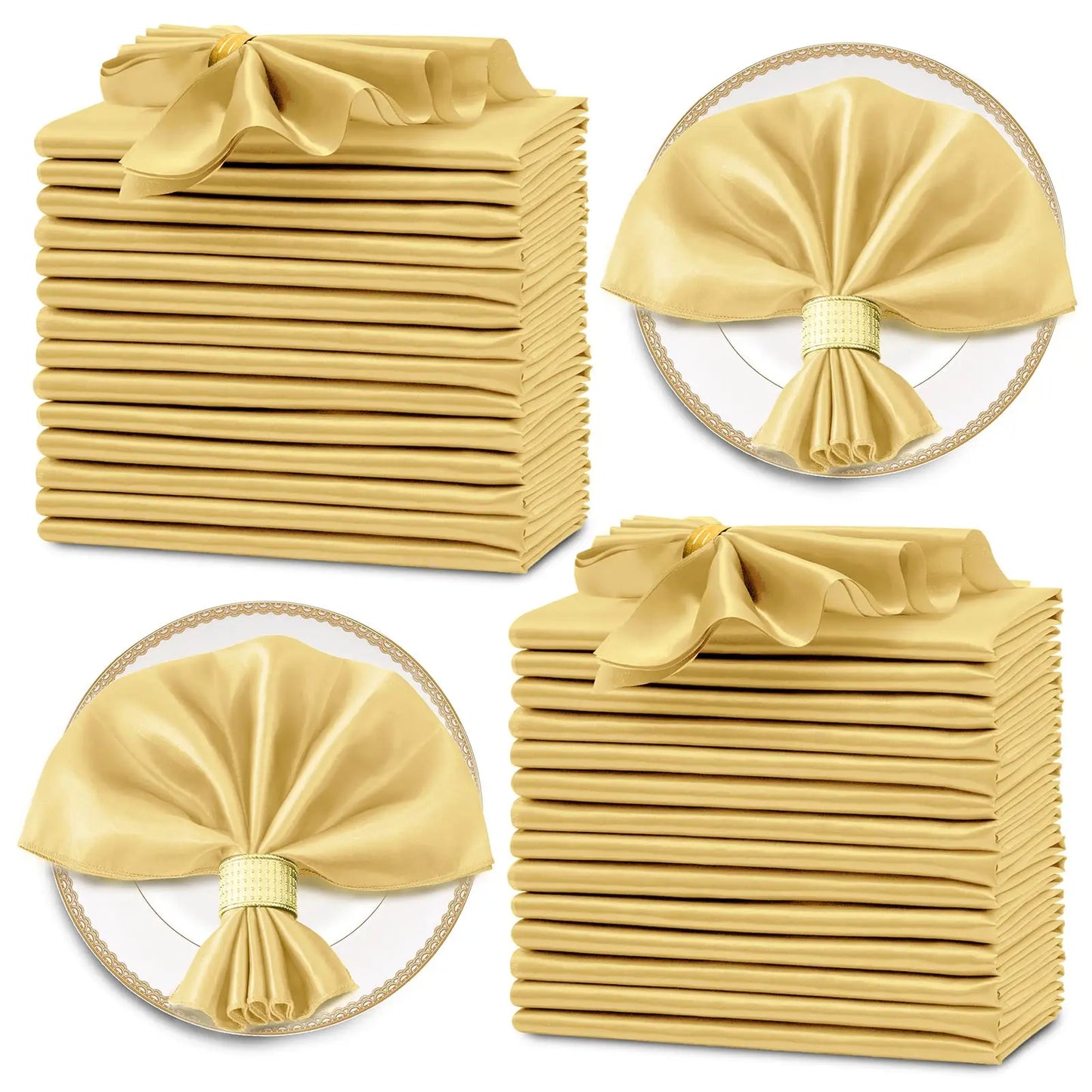 Satin Napkin 24pk 30cm x 30cm = 11in x 11in