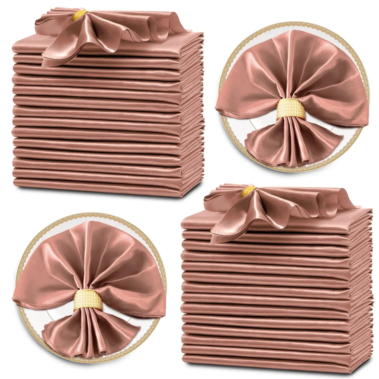 Satin Napkin 24pk 30cm x 30cm = 11in x 11in
