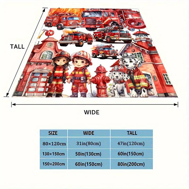 Kids Fire Truck Blanket