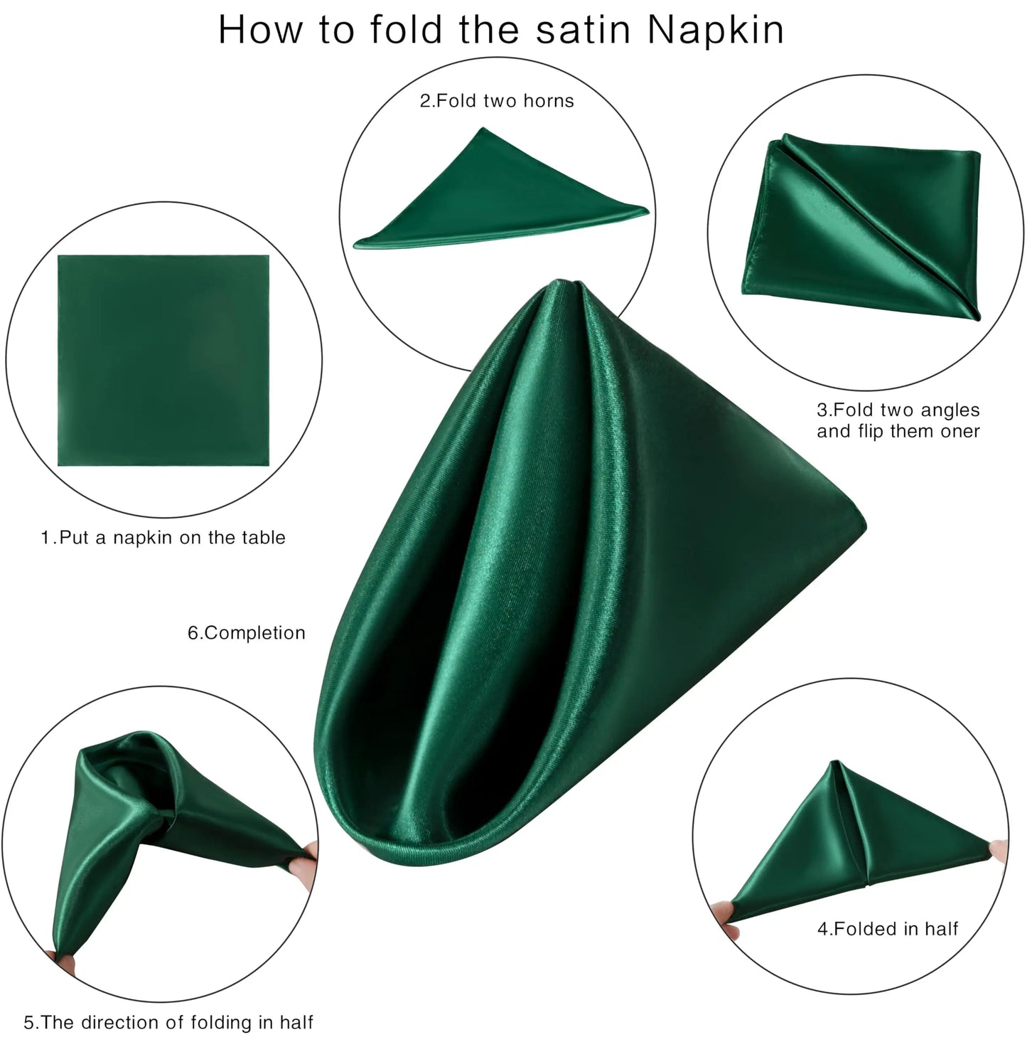 Satin Napkin 24pk 30cm x 30cm = 11in x 11in