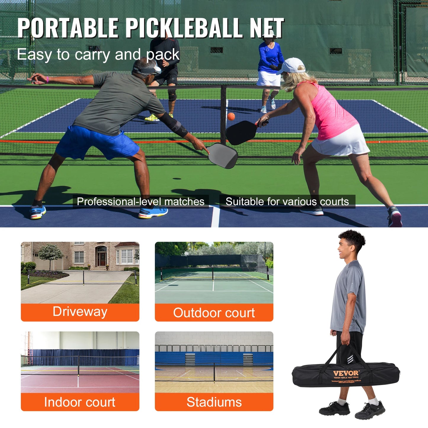 Portable Pickleball Net System