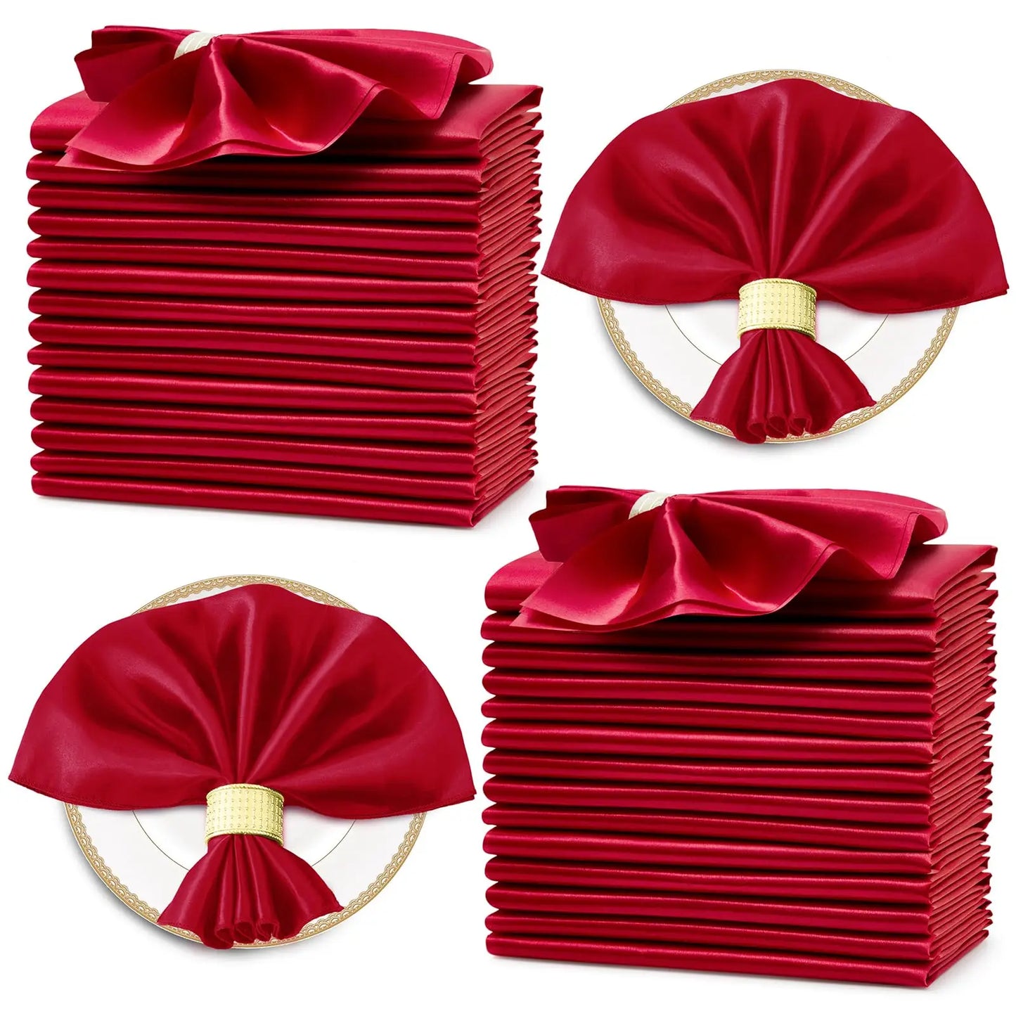 Satin Napkin 24pk 30cm x 30cm = 11in x 11in