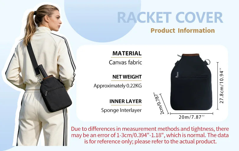 Neoprene Pickleball Paddle Crossbody Bag