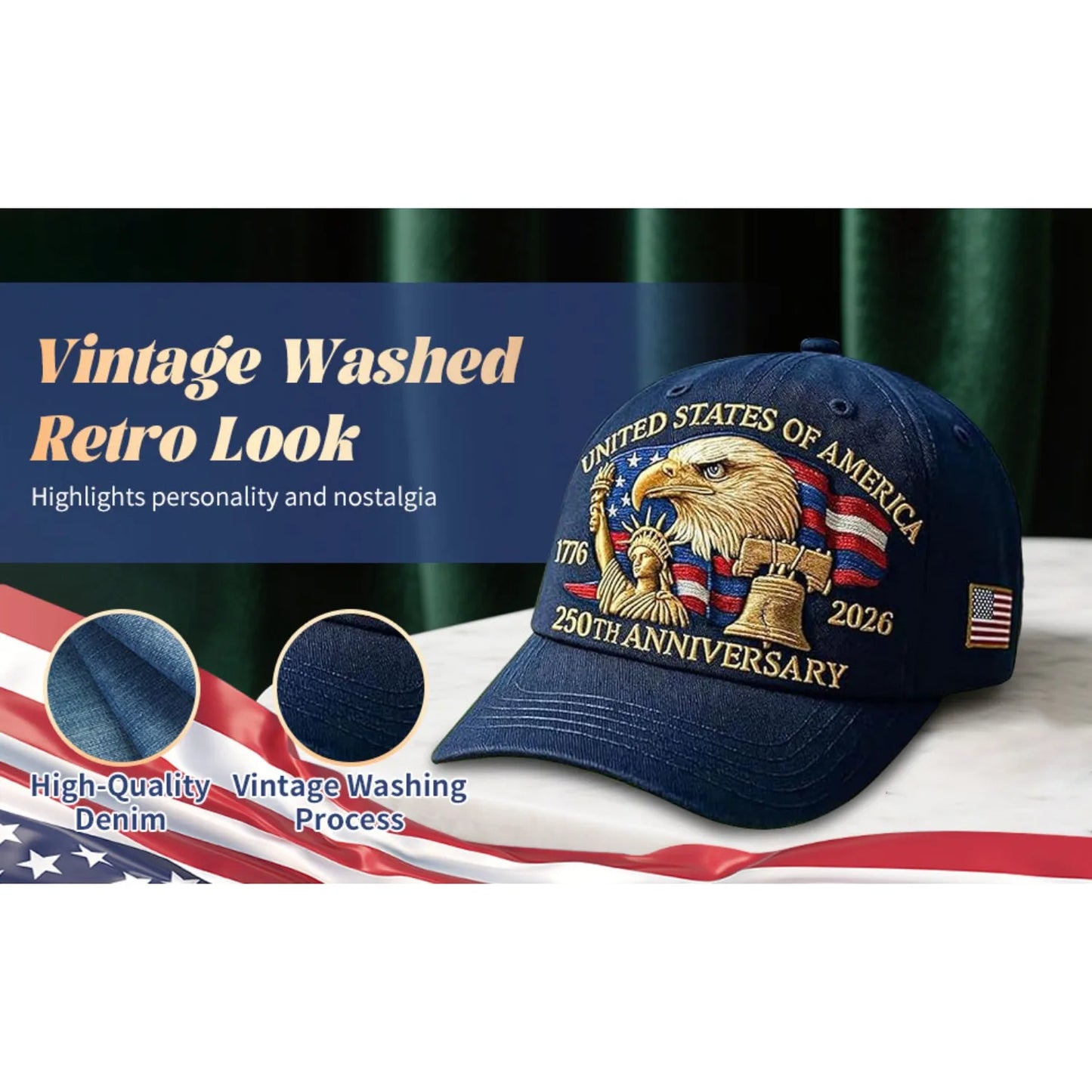USA 250th Anniversary Headwear,