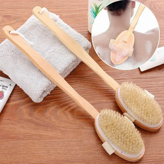 Natural Bristles Back Scrubber