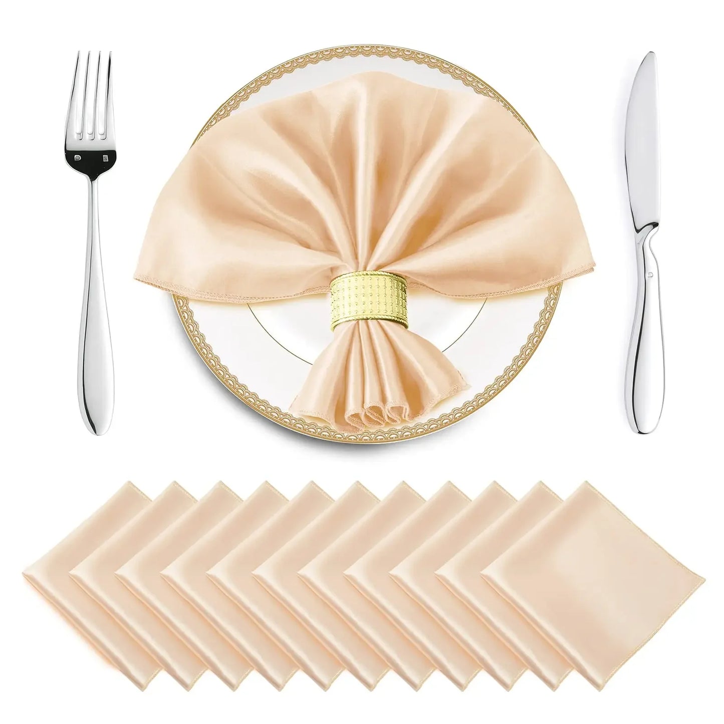 Satin Napkin 24pk 30cm x 30cm = 11in x 11in