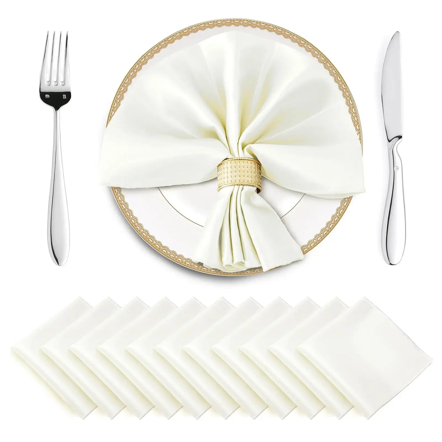 Satin Napkin 24pk 30cm x 30cm = 11in x 11in