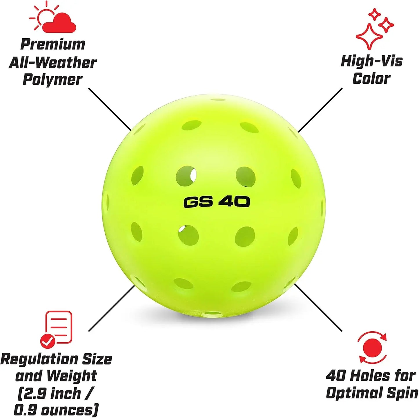 Pickleball Balls 40Pk