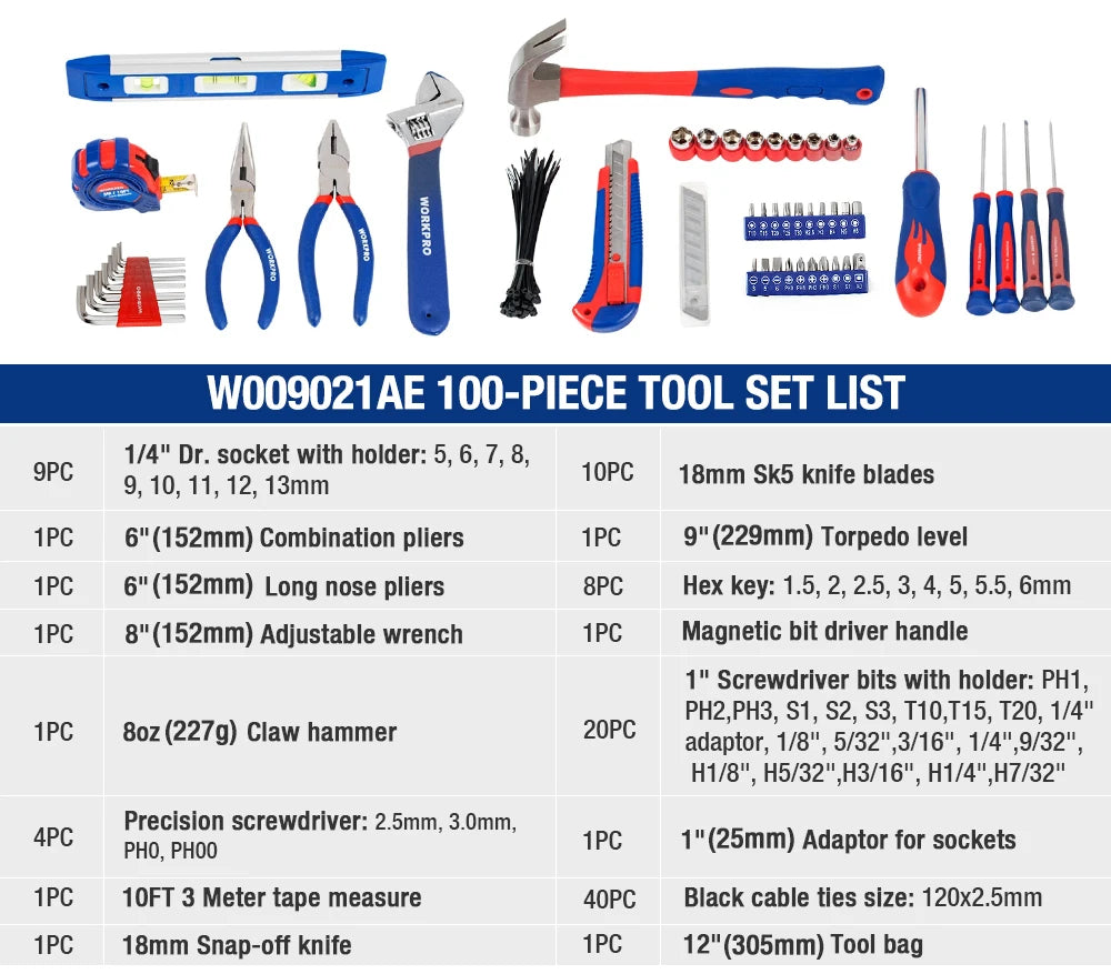 Household Tool Set 100pcs