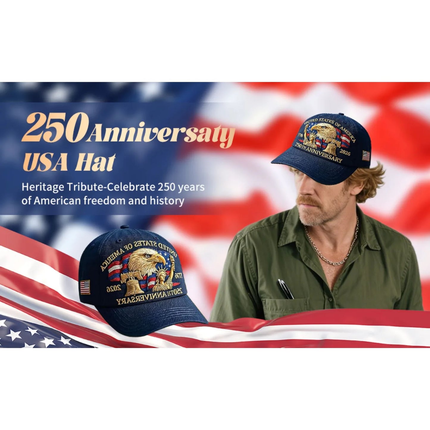 USA 250th Anniversary Headwear,