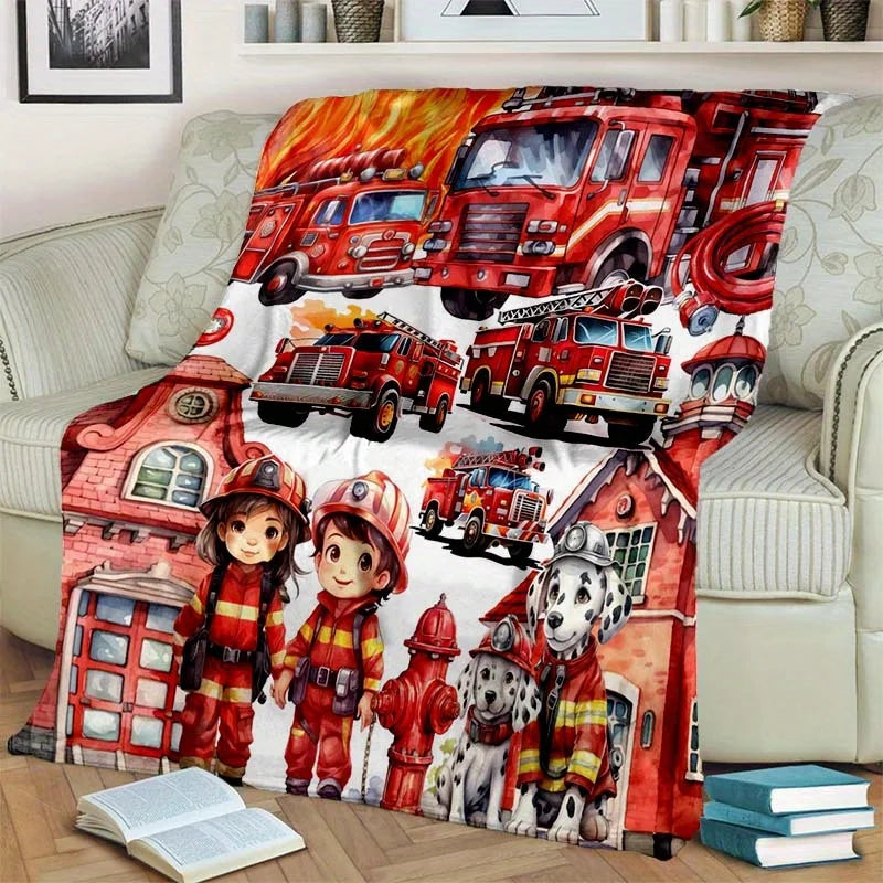 Kids Fire Truck Blanket