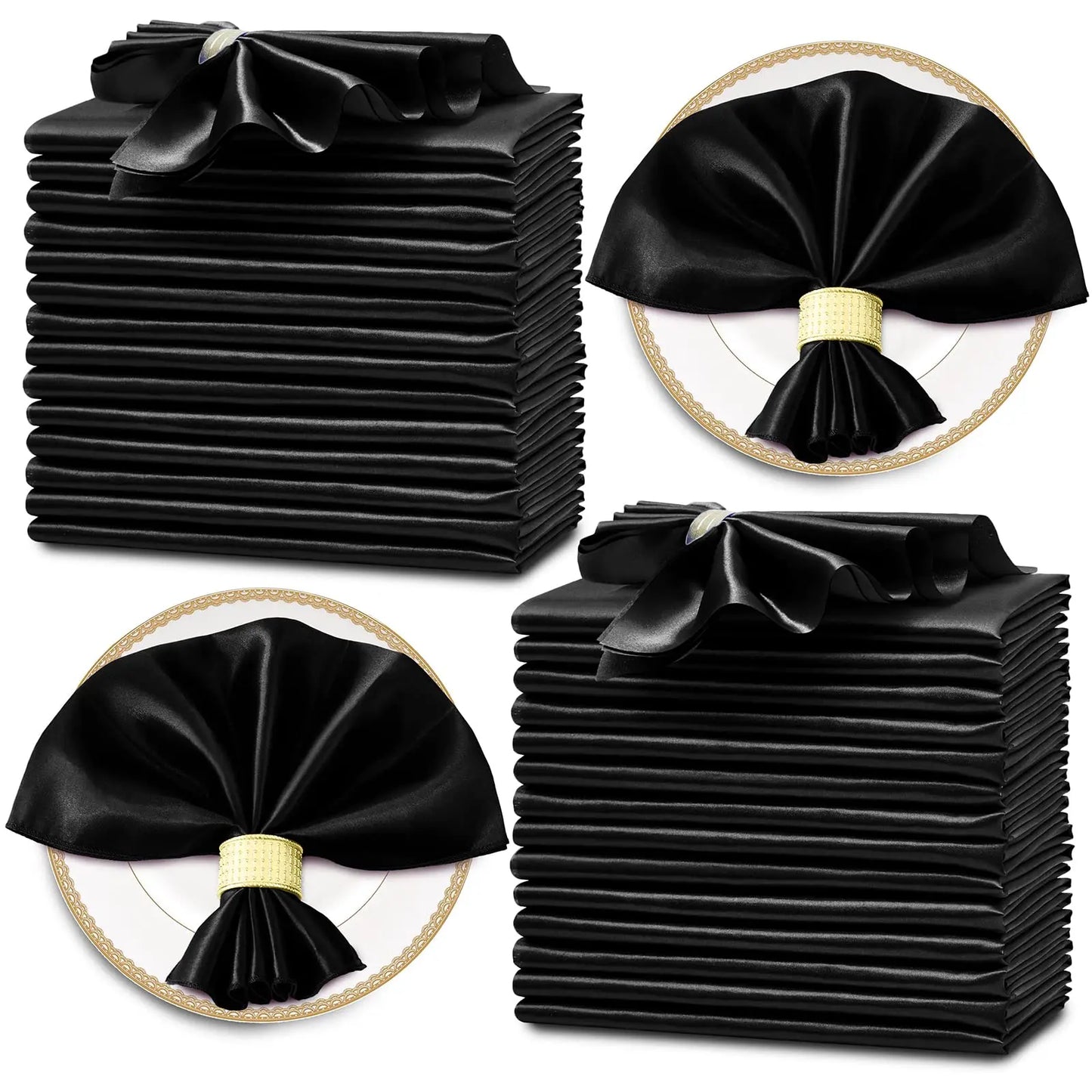 Satin Napkin 24pk 30cm x 30cm = 11in x 11in