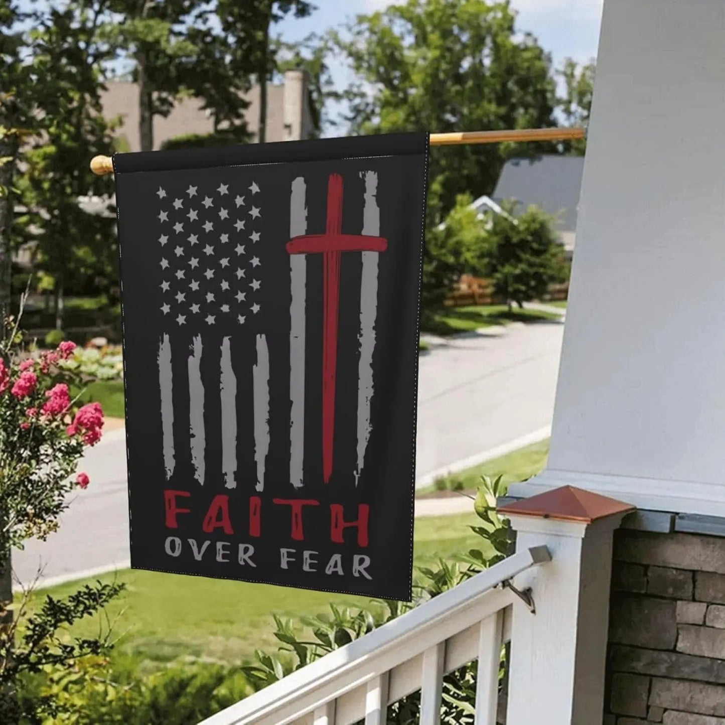 Faith Over Fear Garden Flag Double Sided