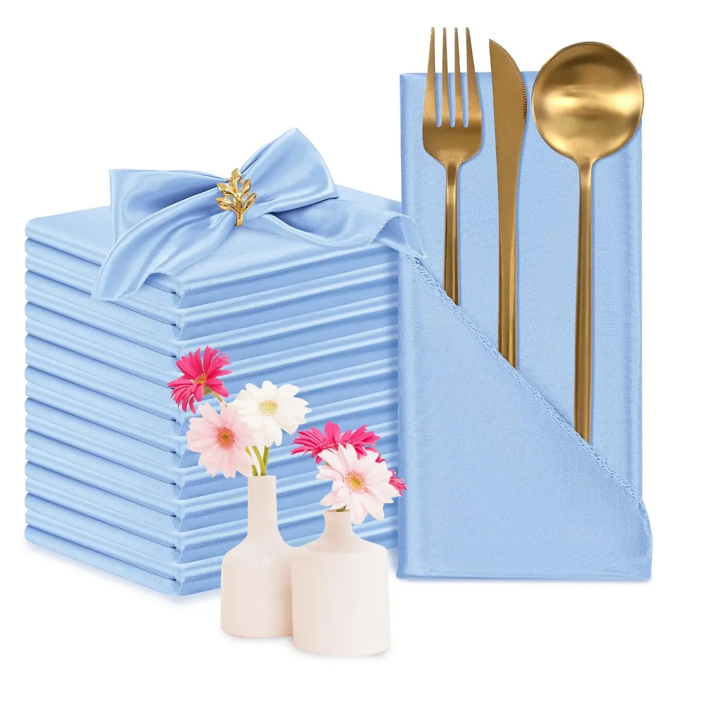 Satin Napkin 24pk 30cm x 30cm = 11in x 11in