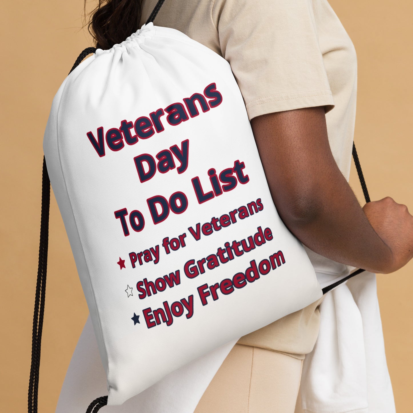 Patriotic Drawstring Bag