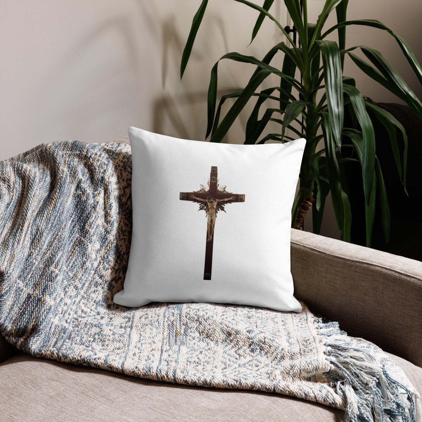 Crucifix Pillow