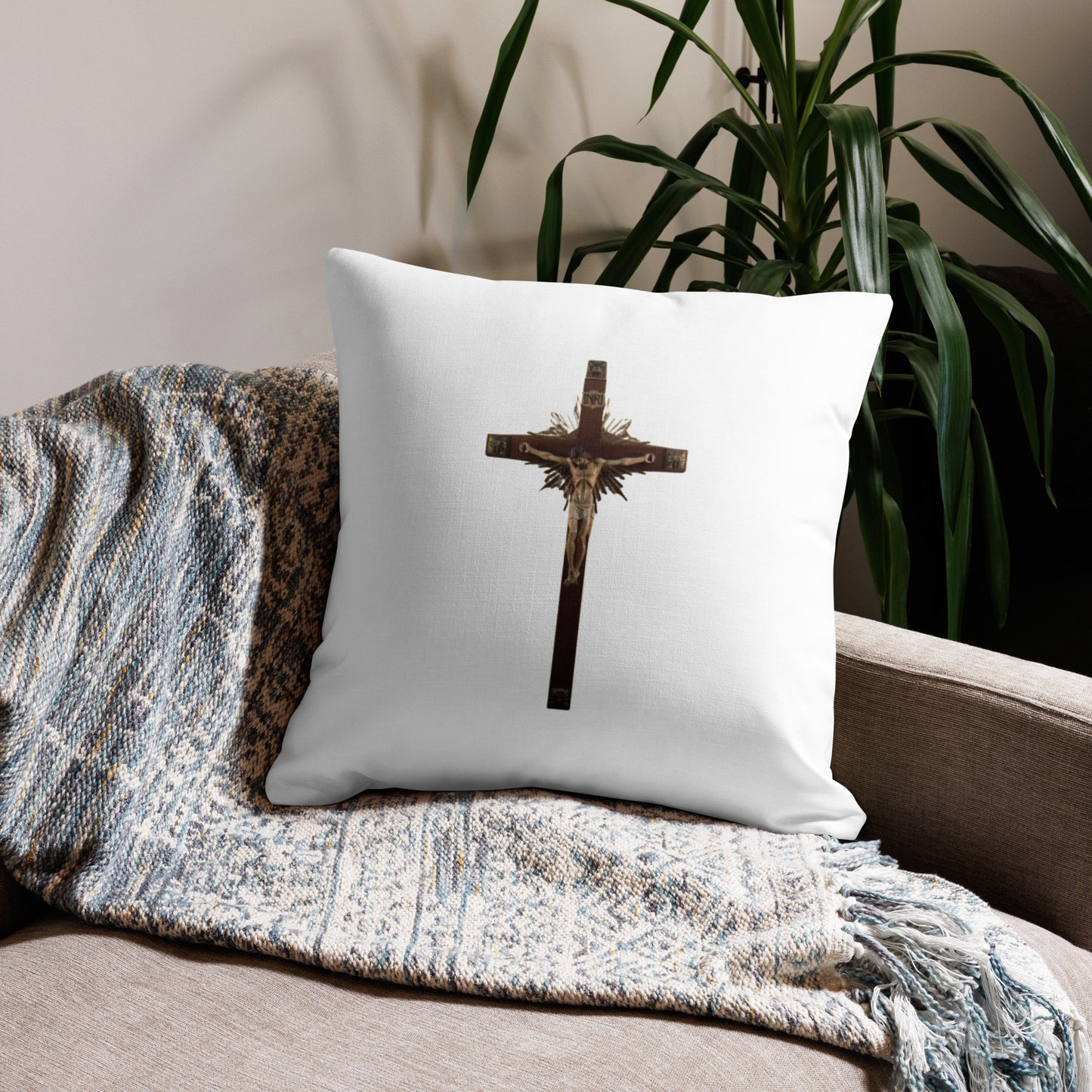 Crucifix Pillow