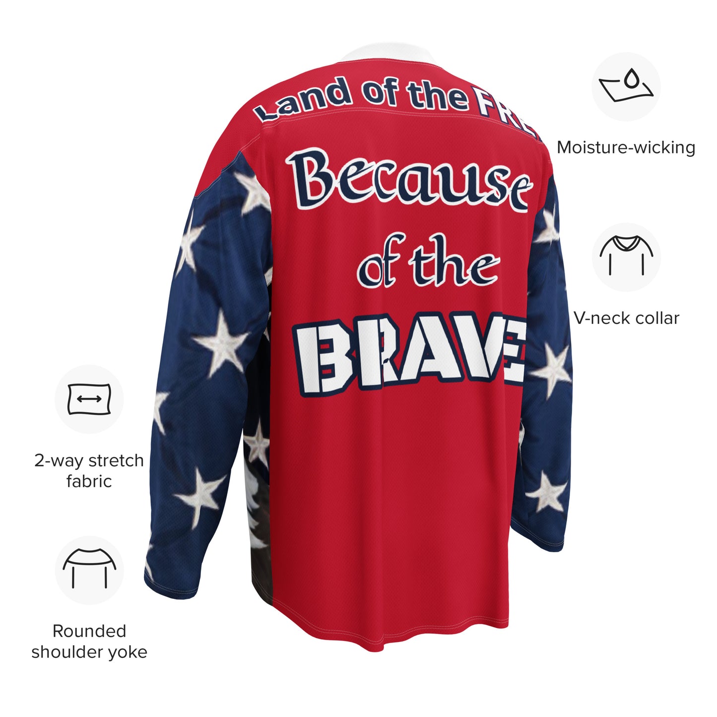 Recycled Patriotic Hockey Jersey