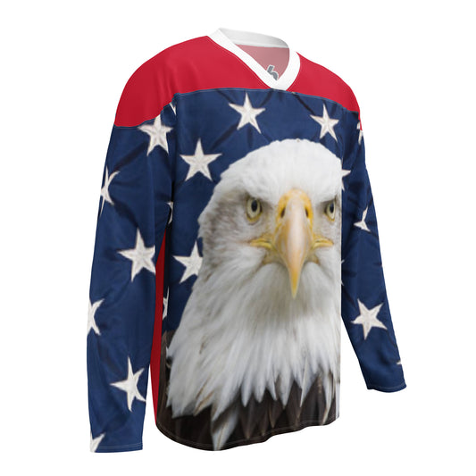 Recycled Patriotic Hockey Jersey