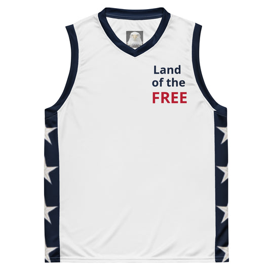 Recycled Patriotic Basketball Jersey